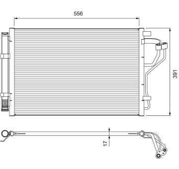 Kondenzátor, klimatizace VALEO 814394