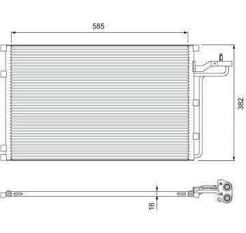 Kondenzátor, klimatizace VALEO 814416