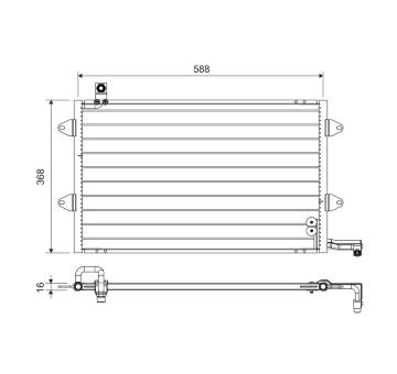 Kondenzátor, klimatizace VALEO 816910