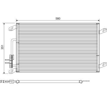 Kondenzátor, klimatizace VALEO 817386