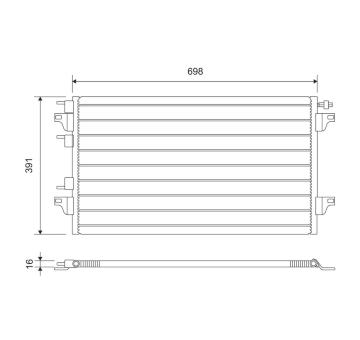 Kondenzátor, klimatizace VALEO 817568