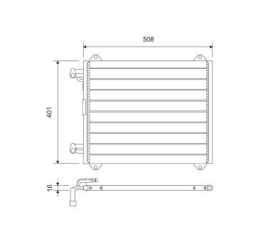 Kondenzátor, klimatizace VALEO 817570
