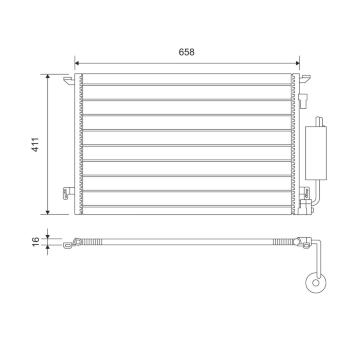 Kondenzátor, klimatizace VALEO 817648