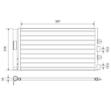 Kondenzátor klimatizácie VALEO 817703