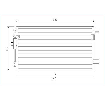 Kondenzátor, klimatizace VALEO 817739