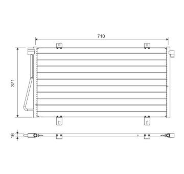 Kondenzátor, klimatizace VALEO 817742