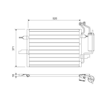Kondenzátor, klimatizace VALEO 817798
