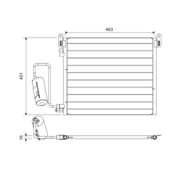 Kondenzátor, klimatizace VALEO 817853