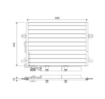 Kondenzátor, klimatizace VALEO 818003