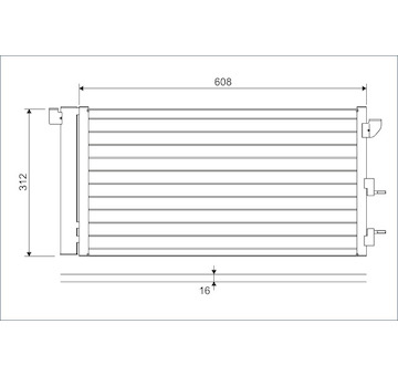 Kondenzátor, klimatizace VALEO 818005