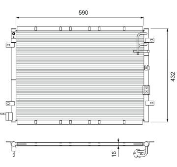 Kondenzátor, klimatizace VALEO 818080