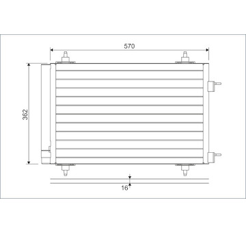 Kondenzátor, klimatizace VALEO 818170