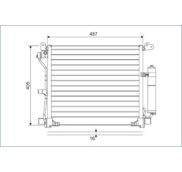 Kondenzátor, klimatizace VALEO 822579