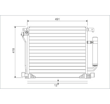 Kondenzátor, klimatizace VALEO 822587