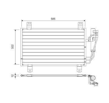 Kondenzátor, klimatizace VALEO 822589