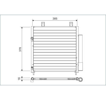 Kondenzátor, klimatizace VALEO 822600