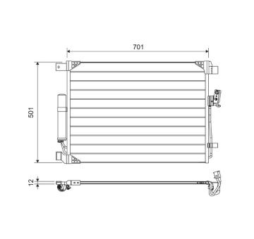 Kondenzátor, klimatizace VALEO 822605