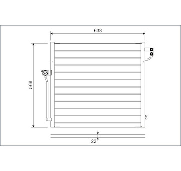 Kondenzátor, klimatizace VALEO 822623