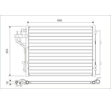 Kondenzátor, klimatizace VALEO 822629