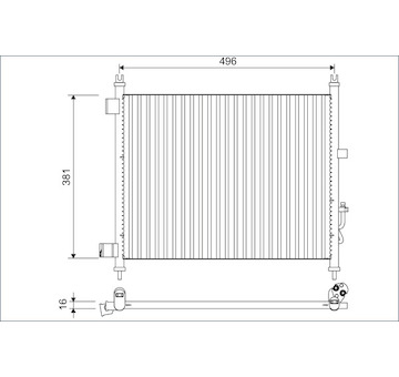 Kondenzátor, klimatizace VALEO 822630