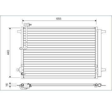 Kondenzátor, klimatizace VALEO 822633