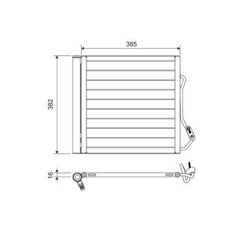 Kondenzátor, klimatizace VALEO 822639