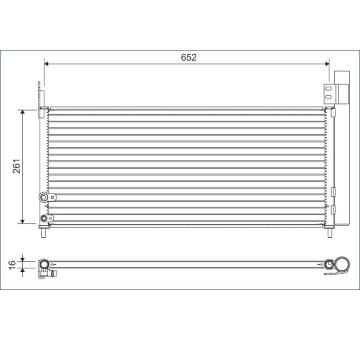 Kondenzátor, klimatizace VALEO 822640