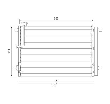 Kondenzátor, klimatizace VALEO 822657