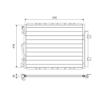 Kondenzátor, klimatizace VALEO 822712