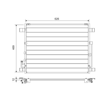 Kondenzátor, klimatizace VALEO 822724