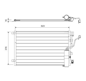 Kondenzátor, klimatizace VALEO 822733