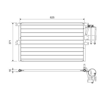 Kondenzátor, klimatizace VALEO 822735