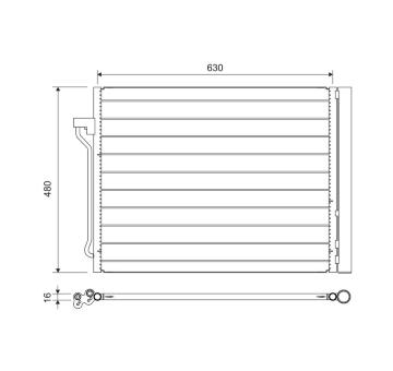 Kondenzátor, klimatizace VALEO 822739