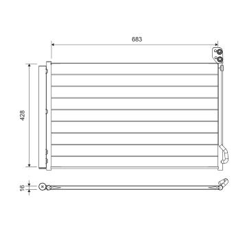 Kondenzátor, klimatizace VALEO 822756