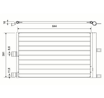 Kondenzátor, klimatizace VALEO 822757