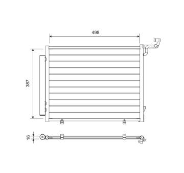 Kondenzátor, klimatizace VALEO 822763