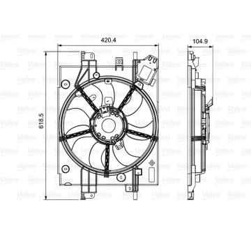 Větrák, chlazení motoru VALEO 696550
