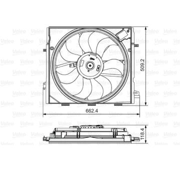 Větrák, chlazení motoru VALEO 696873