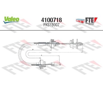 Tažné lanko, ovládání spojky VALEO 4100718
