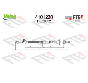 Lanko ovládania spojky VALEO 4101220