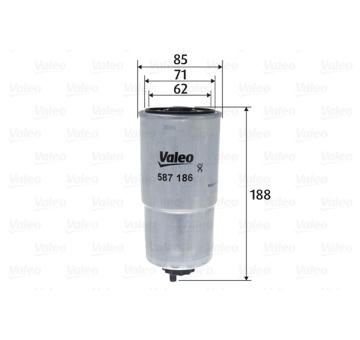 palivovy filtr VALEO 587186