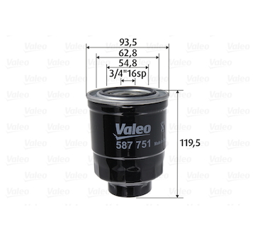 palivovy filtr VALEO 587751