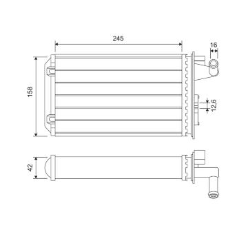 Výměník tepla, vnitřní vytápění VALEO 811075