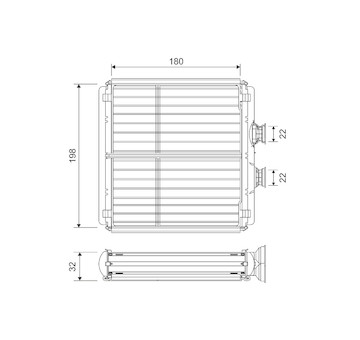 Výměník tepla, vnitřní vytápění VALEO 811508