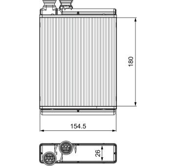 Výměník tepla, vnitřní vytápění VALEO 811517