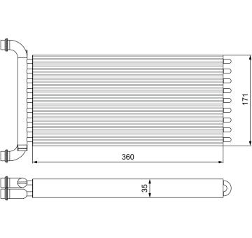 Výměník tepla, vnitřní vytápění VALEO 811521
