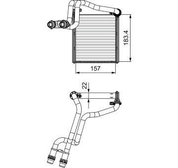 Výměník tepla, vnitřní vytápění VALEO 811536
