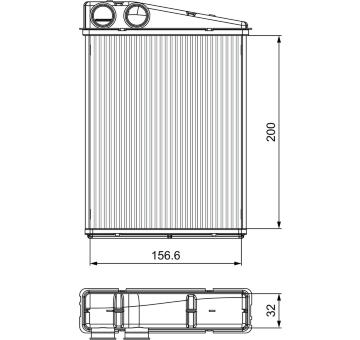Výměník tepla, vnitřní vytápění VALEO 811542
