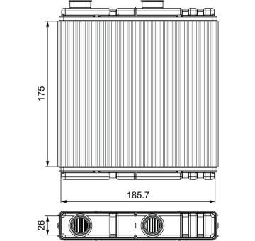 Výměník tepla, vnitřní vytápění VALEO 811543