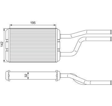 Výměník tepla, vnitřní vytápění VALEO 811545